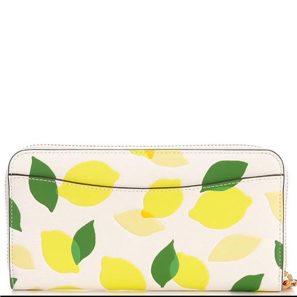 NWT-Kate Spade-Morgan-LemonπToss Embellished Zip-Around Continental Wallet-$210 - Picture 9 of 10